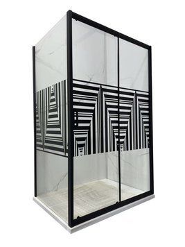 Душевая кабина ARTEX STT-100 Black Print 100х80х185 прозрачное стекло БЕЗ ПОДДОНА art35 фото